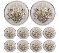 10pcs Metal Sewing Buttons Retro Decorative Snaps for Garment Repair | Alloy Construction, Fine Polished Finish, Easy Sew-on Attachment, Suitable for Skirts, Cardigans, Costumes and DIY Crafts