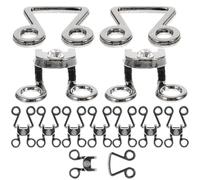 10pcs Metal Sewing Hooks and Eyes Closure 2.5x1.8x0.3cm for Pants Tailoring | Silver Smooth Finish, Invisible Fastening, Easy Sew-On Solution for Sewists, Costume Makers, Alterations and Crafts