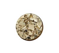 10Pcs Metal Shank Buttons High Round 3D Heart Concave Convex Designer Coat Blazer Sewing(Gold,20mm)
