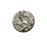 10Pcs Metal Shank Buttons High Round 3D Heart Concave Convex Designer Coat Blazer Sewing(Silver,20mm)