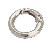 10pcs Metal Spring Buckles for DIY Jewelry and Key Ring Chain Crafting (Silver - small)
