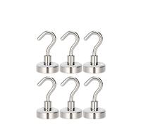 10PCS Metal Strong Magnetic Hooks Wall-Mounted Magnet Hook Key Coat Hanging Hanger Home Kitchen Hardware Accessorie(6pc)