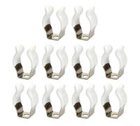 10pcs Metal Tool Clips Spring Steel Terry Fastener Wall Mounted Organizer for Garden Shed Garage Broom Brush Handle Pipe Holder Mixed Diameters(12mm)