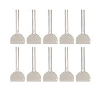 10pcs Metal Toothpaste Squeezer, Stainless Steel Tube Roller Key for Toothpaste Hair Dye Tubes, Half Round Squeezing Key with Hanging Hole for Home Use