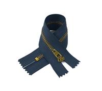 10pcs Metal Zipper, Size 4# 10-18cm Closed-End Auto-Lock, for Bag and Pocket Detailing,Navyblue,15cm