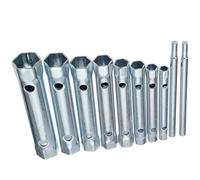 10pcs Metric Tubular Box Wrench Set 6-22mm Double Ended Spanners with Tube Bar Hollow Socket Design Carbon Steel Tools for Professional Mechanic Automotive Repair and Plumbing