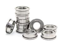 10PCS MF148ZZ P5 8x14x4 Single Row Flanged Deep Groove Ball Bearings Double Shielded