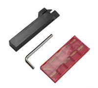 10pcs MGMN200 Inserts with MGEHR2020-2 20mm Lathe Grooving and Parting Off Tool Holder for Metal and Wood Turning, Carbide for High Hardness and