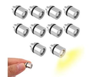 10pcs Micro LED Lights, Battery Powered Tiny Lights Miniature Craft Models for Paper Lanterns Party Decorations Dollhouse Accessories (Warm White)