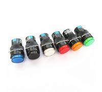 10PCS Micro Power Switch Round 16mm Button Lock Self - Locking Inching Switch 3PIN LA16Y-11(LA16Y-11 black)