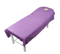 10pcs Microfiber Massage Comfortable Table Cover Beauty Salon SPA Bed Sheet Couch Home Soft Bedding Sturdy Mattress Plain(Purple)