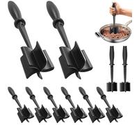 10pcs Mince Meat Masher Heat Resistant Meat Chopper with Non-Slip Handle Multifunctional Masher and Mix Hamburger Chopper Nylon Ground Beef Masher for Hamburger Meat, Minced Meat, Butter, Potato