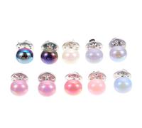 10pcs Mini Brooches Alloy Chic Breastpin Clothes Accessory for Women | Bright Colour Design, Smooth round Edge Finish, No Sewing Required, Wardrobe Essential for Hats and Beanie Random Color