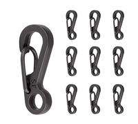 10Pcs Mini Carabiner Clips Paracord Keychain, Spring Snap Hook Lightweight Lock Hook Paracord Clasps, Mini Carabiners Set for Camping Traveling Hiking Keychains Keyring Outdoor, Black, One Size