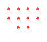 10PCS Mini Christmas Dolls, Dollhouse Figures Puppet Doll Set, Christmas Themed Wooden Miniature Dolls with Cotton Clothes for DIY Scenes Photography Props
