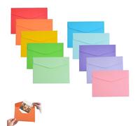 10Pcs Mini Colourful Envelopes, Small Coloured Money Envelopes for Cash Greeting Wedding, Birthday Supplies 11.5 * 8.2cm(No Glue at The Seal)