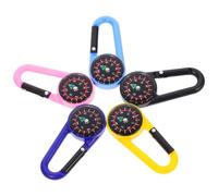 10pcs Mini Compass Key Chain Carabiner for Camping and Hiking
