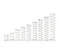 10pcs Mini Compression Springs - 304 Stainless Steel, Wire Dia. 0.3-0.5mm, Length 5-50mm(0.4 x 7 x 45mm)