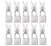10pcs Mini Cute Diary Padlock Tiny Small Luggage Locks with Keys for Jewelry Boxes Decor Backpack Travel