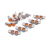 10pcs Mini Fixed Caster Wheels 0.5 Inch Small Rigid Plate Casters