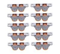 10pcs Mini Fixed Caster Wheels 0.5 Inch Tpe Low Profile Plate Casters