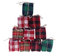 10pcs Mini Gift Box Ornament Dollhouse Christmas Tree Hangings Gift Box Present Ornament Holiday Party Scene Decor