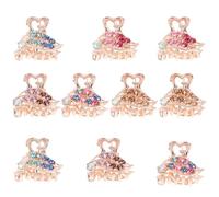 10pcs Mini Hair Claw Clip Crystal Hairpin Zinc Alloy Claws
