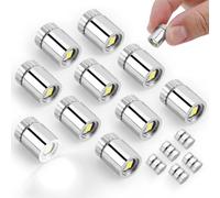 10pcs Mini Led Lights for Craft, Tiny Small Led Light with 15pcs batteries | Battery Powered Balloon Mini Spot for Paper Lantern Party Decoration Micro Miniature Dollhouse Accessories (White Light)