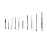 10pcs Mini Machine Hand Tap M1 to M3.5 Thread Wire Tapping Taps, High Speed Steel for Smooth Tapping Experience, Various Sizes for Nuts Machining