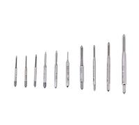 10pcs Mini Machine Hand Tap Set,Screw Tap Set Mini NC HSS Machine Hand Tap Thread Wire Tapping M1 / M1.2 / M1.4 / M1.6 / M1.7 / M1.8 / M2 / M2.5 / M3 / M3.5Coarse Thread Wire Tapping Hand Tool Kit