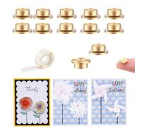 10Pcs Mini Metal Rotating Bearings for DIY Handmade Crafts Paper Cards Scrapbooking DIY Greeting Cards 360°Rotation Smooth Spin Mechanism Spinner for Jewelry Making Nail Decoration