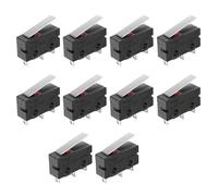 10Pcs Mini Micro Limit Switch 5A 125 250V AC SPDT 1NO 1NC Short Lever Arm Switch Snap Action Button