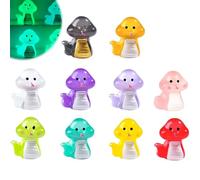 10Pcs Mini Resin Animals, Luminous Tiny Resin Animals, Glow in The Dark Miniature Snakes Figurines for Aquarium Fish Tank Potted Micro Fairy Garden Dollhouse Decorations