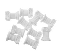 10pcs Mini Roman Pillar Resin Candle Holder for Pillar Candles White