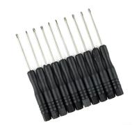10Pcs Mini Screwdriver Set 3.22 Inch Portable Hand Tools with 2mm Slotted and Cross Heads for Small Repair Jobs and Toy Disassembly, For Durable 45#(Cross screwdrivers)