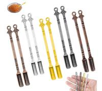 10PCS Mini Shovel Spoons, Medicine Spoons Tiny Metal Small Snuff Spoon for Filling Salt Spices Powder Glitter Mica Powder
