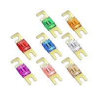 10PCS Mini Stereo Audio AFS Fuse 20A 30A 40A 50A 60A 70A 80A 100A 125A 150A 175A 200A Gold Plated Stud Fuses(50A)