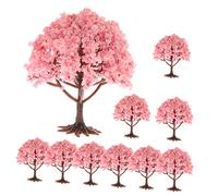 10pcs Miniature Artificial Trees Model Train Scenery Architecture Trees Miniature Landscape Tree Table Centerpiece Diorama Crafts