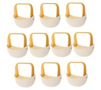 10Pcs Miniature Baskets for Dollhouse Realistic Retro Design Tiny Woven Baskets for Dolls for Play Photography and Decoration Food Props