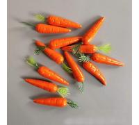 10Pcs Miniature Carrot Models, Artificial Vegetables for Mini Kitchen Decoration, 1:12 Scale, Mini Kitchen Decor, Dollhouse Accessories