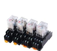 10PCS Miniature Control Relays Small Intermediate Relay AC 12V DC 24V AC220 HH52P HH53P HH54P HH62P HH63P HH64P(220V(10PCS),HH53P Base)