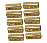 10pcs Miniature Gold Bar Model Realistic Dollhouse Accessories for Scene Decoration for Mini Gold Brick Layouts Homes Offices Fine Craftsmanship