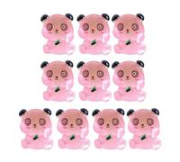 10pcs Miniature Luminous Panda Resin Figurines Home Garden Accessories Glowing in The Dark Mini Panda for Garden Decor Resin Panda Mini