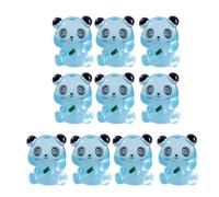 10pcs Miniature Luminous Panda Resin Figurines Home Garden Accessories Glowing in The Dark Mini Panda for Garden Decor Resin Panda Mini