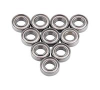 10Pcs Miniature Metal Ball Bearing Deep Groove Double Sealed Ball Bearings Durable Multi-Use Micro Steel Bearings for 8mm Shaft/Rod Projects Wheel Roller Skates 8x16x5mm 688ZZ
