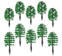 10pcs Miniature Trees for Model Railway Accessories, Green