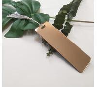 10pcs Mirror Acrylic Bookmark,Acrylic Rectangular Bookmark Banks,Blank Mirrored Acrylic Sheet,Acrylic Blank Bookmark with Tassels for DIY Projects and Present Tags (Rose Gold Mirror)