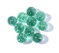 10Pcs Mixed Colors Luminous Glass Ball, 12mm Glass Ball Games Beads DIY Home Fish Tank Decor Vase Filler(dark green)