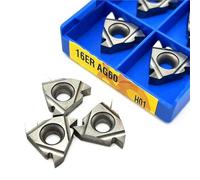 10PCS MMT16ER AG60 H01 16IR AG60 H01 MMT11ER AG60 H01 11IR AG60 H01 Hard Alloy Blade Lathe Tool CNC Tool Thread Blade Turning Tool(16ER AG60 H01)