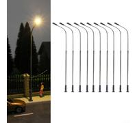 10Pcs Model Railway Train Lamp Post 108Mm, Street Lights Model HO OO Scale 1:87 LEDs Gauge, Model Outdoor Lamp Landscape Lamp Decoration